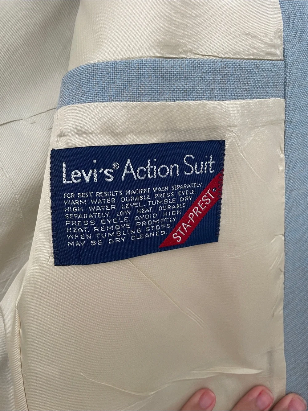 Levi's Light Blue Gray Single-Breasted Blazer